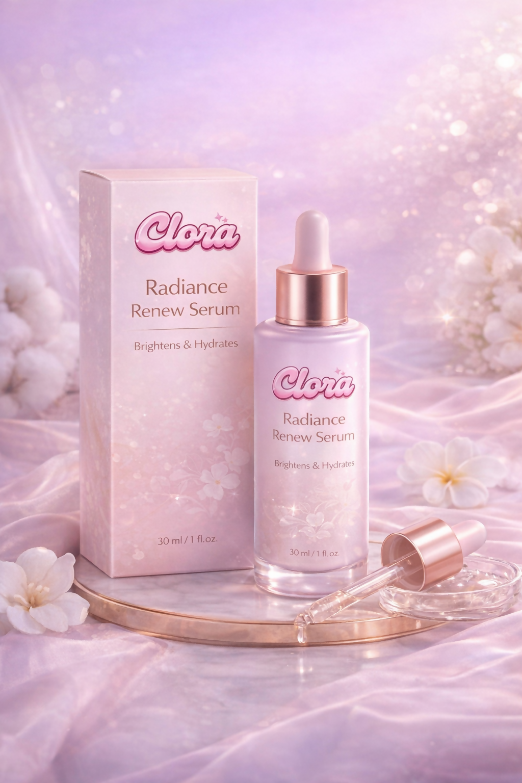 Clora Bright Years Cell Renewal Serum| Ultra-hydrating Serum | For All Skin Types | 100% Vegan, Cruelty Free | 30ml