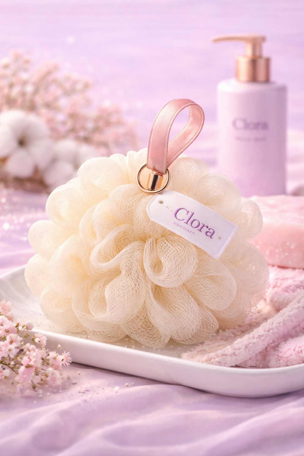 clora 100% Natural Body Scrubber Loufah Sponges | Organic Bath Loofahs Lufa Luffa Bathing Sponge Scrubbers | - 10cm to 15cm