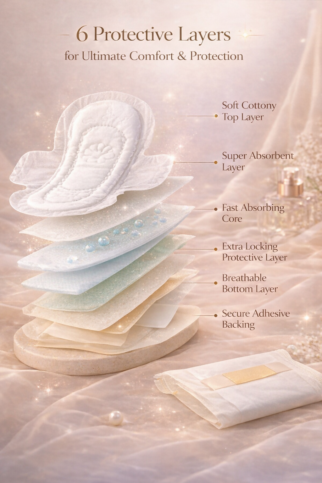 clora Choice Nights, 40 XXL Pads, Gives Up to 100% worry-free protection all night** with 4x back coverage^