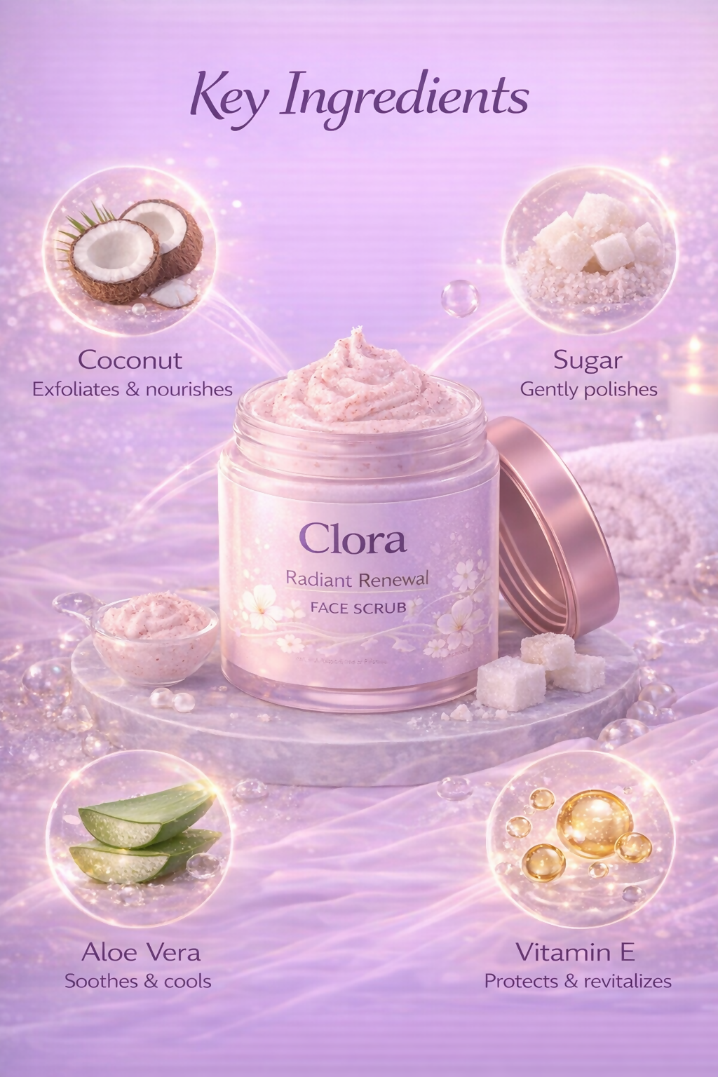 Clora Rice Oil-Free Face Moisturizer for Oily Skin | With Rice Water & Niacinamide for Glass Skin | 24-Hour Hydration | Brightens Skin Tone | 80g