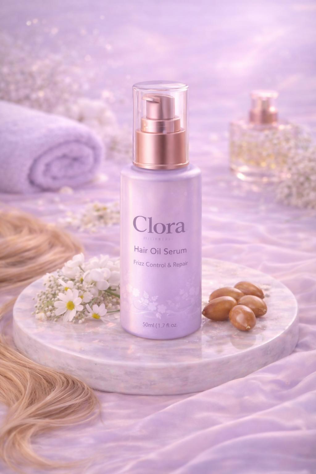 clora Gloss Ultimate Ultra Shine Hair Serum 50ml with Macadamia Oil & Vitamin E|| for Super shiny Finish