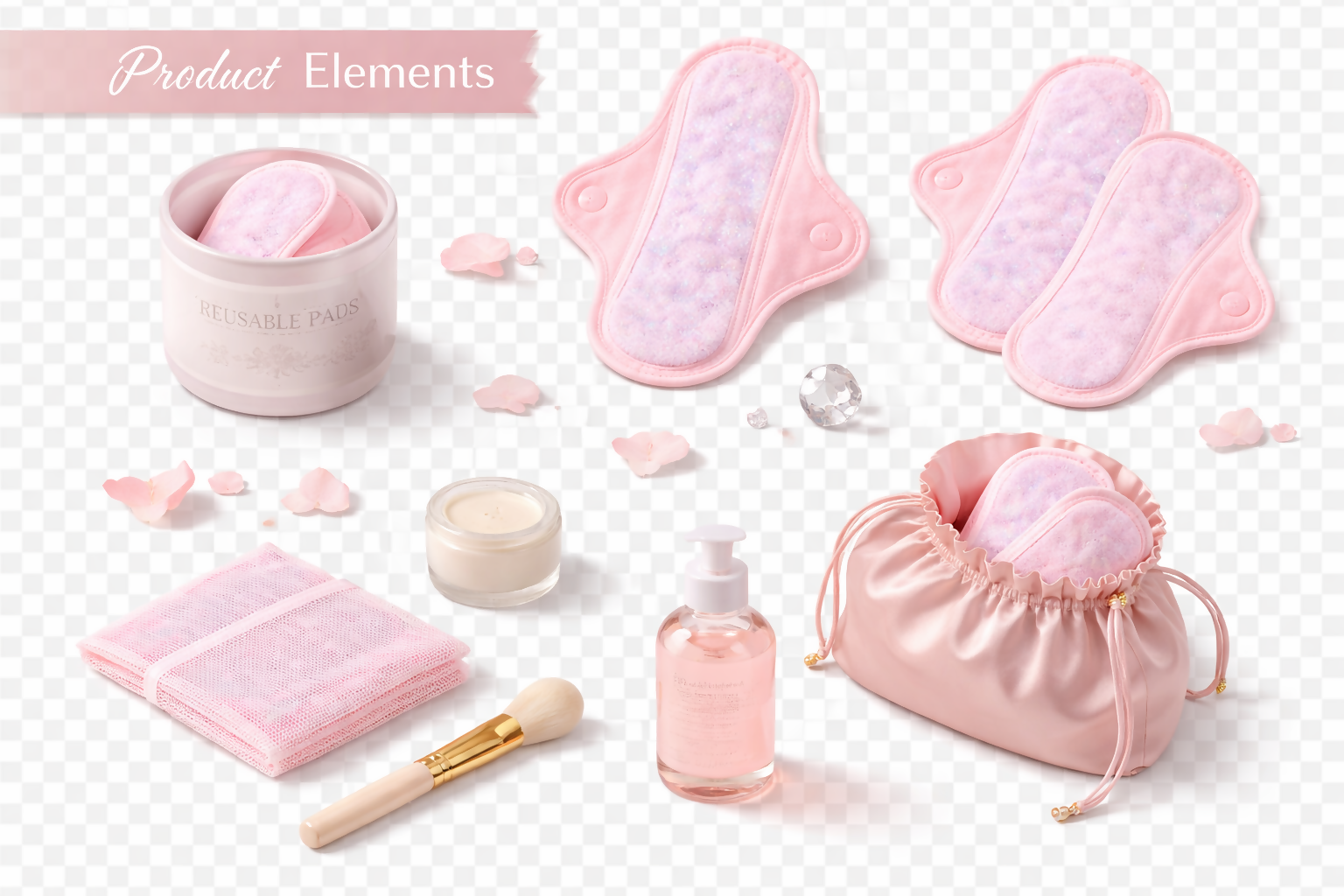 clora Reusable Pad for Women and Girls | (Pack of 4)| 3 Regular Pads + 1 Overnight Pad | Soft Cloth Pads for Women for Period, Reusable Rash Free Fabric, Skin Friendly, Lasts Up To 1 Year