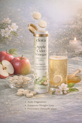 clora Apple Cider Vinegar Effervescent Tablet with mother | Supports Metabolism & Appetite Control I With 500mg ACV, Vit B6 & B12 I No Maltodextrin, No Added Sugar