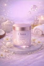clora Korean White Lotus body scrub with SPF 50 | White Lotus Day scrub for women daily use | body scrub for dry skin, sensitive skin & oily skin | For Women and Men | 100g