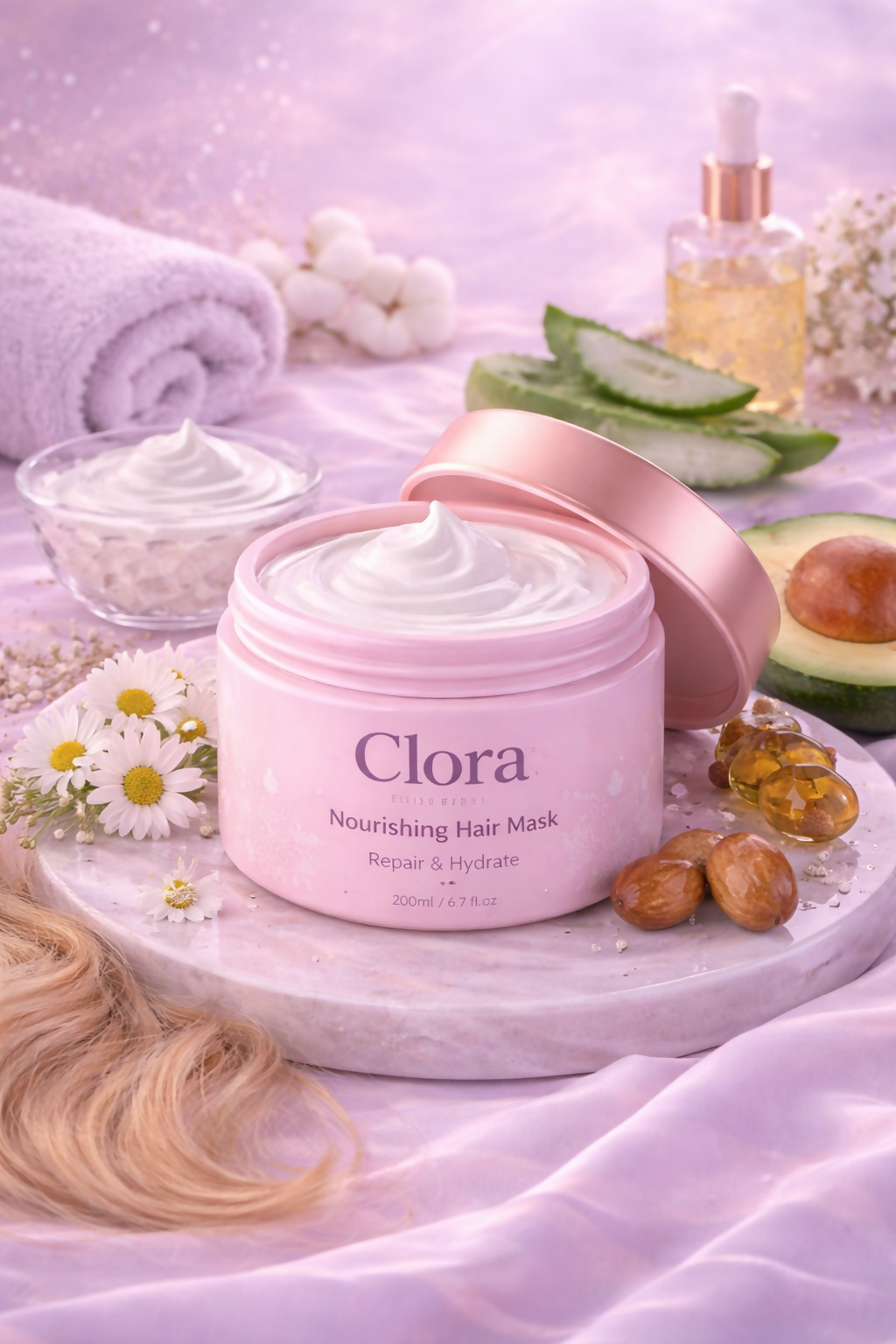 clora Deep Repair Treatment Hair Mask For Damaged Hair With Bio Protein Care Sulphate & Paraben Free 120 ML